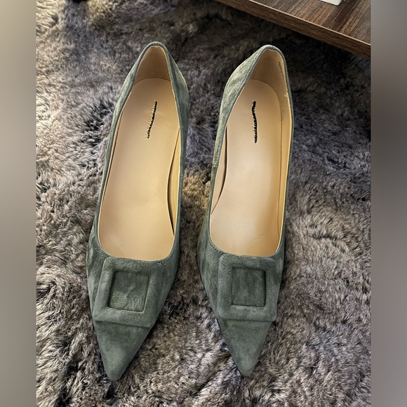 Ann Taylor Shoes - New without tags: Buckle Pointy Toe Suede Pumps